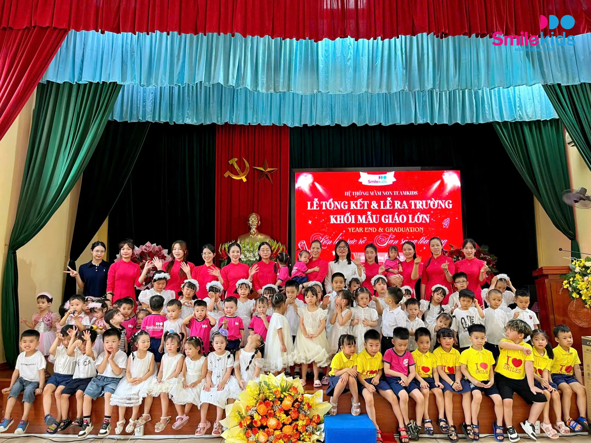 Hình 13. Học sinh và giáo viên của Trường mầm non nụ cười